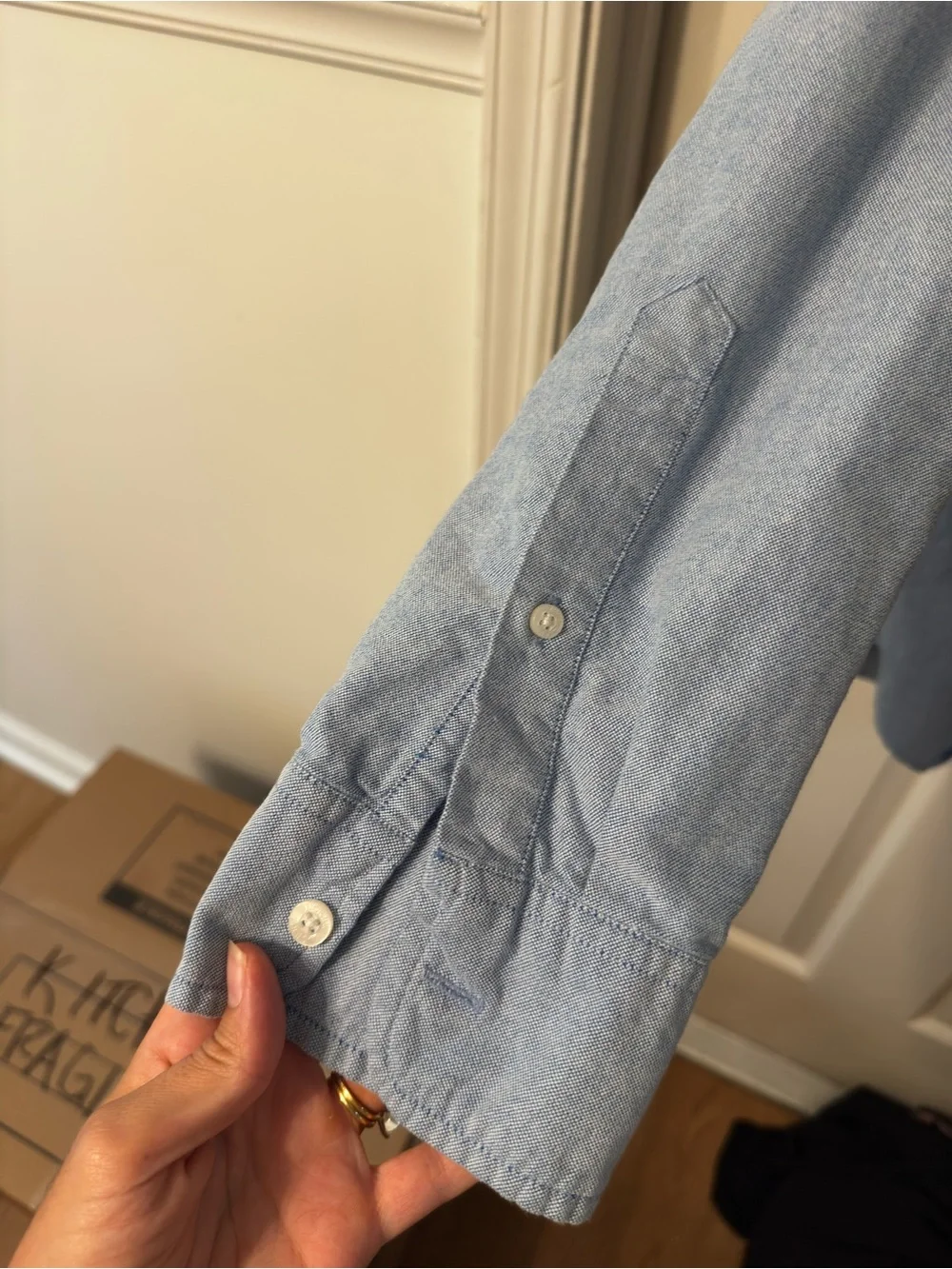 J. Crew Men's Slim Light Blue Button-Down Oxford Shirt
